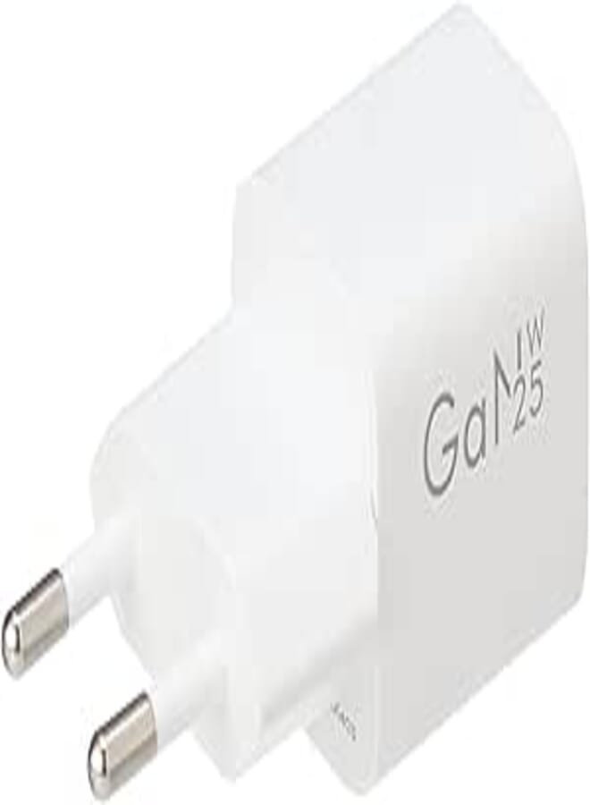 RAVPower RP-PC1097 25W USB‑C GaN Wall Charger – PD 3.0 & QC 3.0 Fast Charging, Compact Portable Adapter, White | 18 Months Warranty